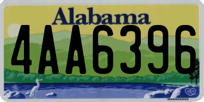AL license plate 4AA6396