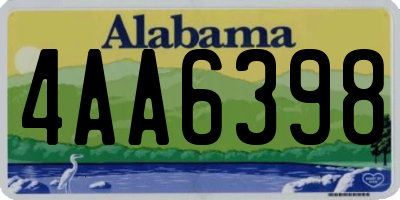 AL license plate 4AA6398