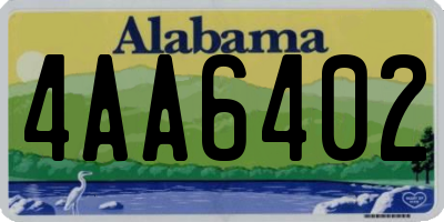 AL license plate 4AA6402