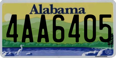 AL license plate 4AA6405