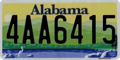 AL license plate 4AA6415
