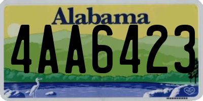 AL license plate 4AA6423