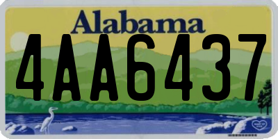 AL license plate 4AA6437