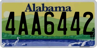 AL license plate 4AA6442