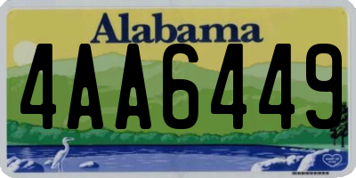 AL license plate 4AA6449
