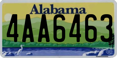 AL license plate 4AA6463
