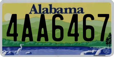 AL license plate 4AA6467