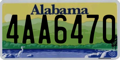 AL license plate 4AA6470