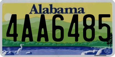 AL license plate 4AA6485