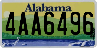 AL license plate 4AA6496