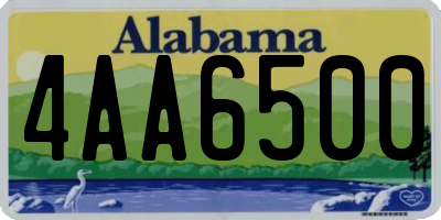 AL license plate 4AA6500