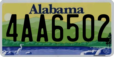 AL license plate 4AA6502