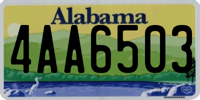 AL license plate 4AA6503