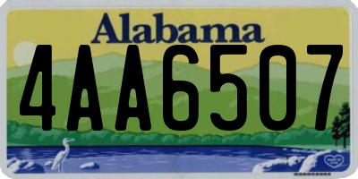 AL license plate 4AA6507