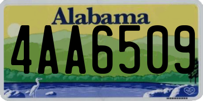 AL license plate 4AA6509