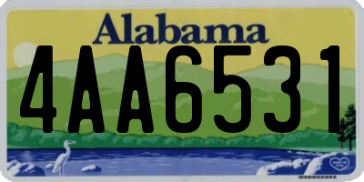 AL license plate 4AA6531