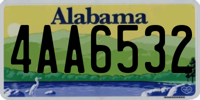 AL license plate 4AA6532