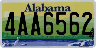 AL license plate 4AA6562