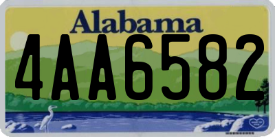 AL license plate 4AA6582