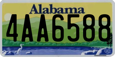 AL license plate 4AA6588