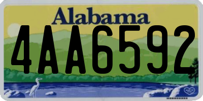 AL license plate 4AA6592