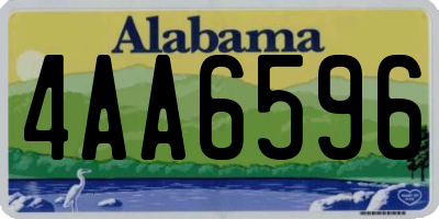 AL license plate 4AA6596
