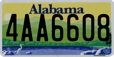 AL license plate 4AA6608