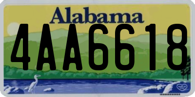 AL license plate 4AA6618