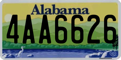 AL license plate 4AA6626