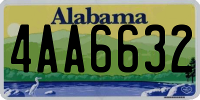 AL license plate 4AA6632