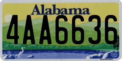 AL license plate 4AA6636