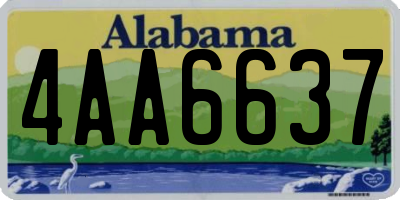 AL license plate 4AA6637
