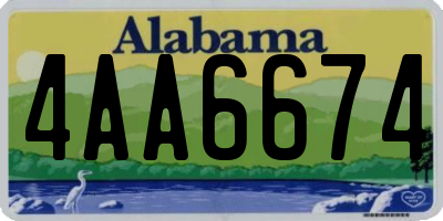 AL license plate 4AA6674