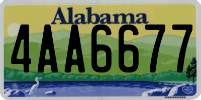 AL license plate 4AA6677