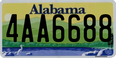 AL license plate 4AA6688