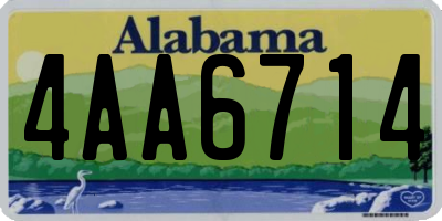 AL license plate 4AA6714