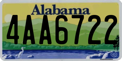 AL license plate 4AA6722