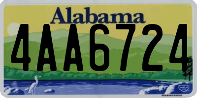 AL license plate 4AA6724