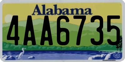 AL license plate 4AA6735