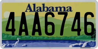 AL license plate 4AA6746