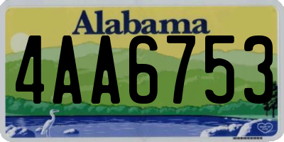 AL license plate 4AA6753
