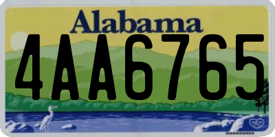 AL license plate 4AA6765
