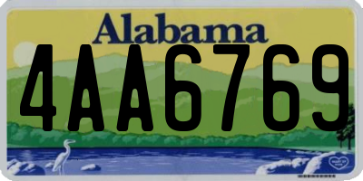 AL license plate 4AA6769