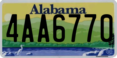 AL license plate 4AA6770