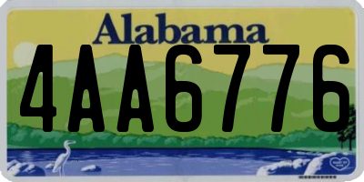 AL license plate 4AA6776