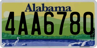 AL license plate 4AA6780