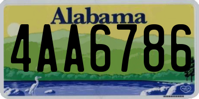 AL license plate 4AA6786