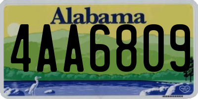 AL license plate 4AA6809