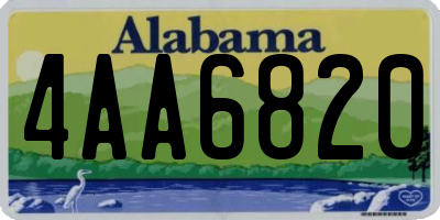 AL license plate 4AA6820