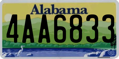AL license plate 4AA6833